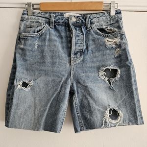 Vervet Blue Women's Cut Off Button Fly Jean Shorts Size 27